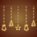 Fényfüggöny figurás micro-LED 2 m melegfehér