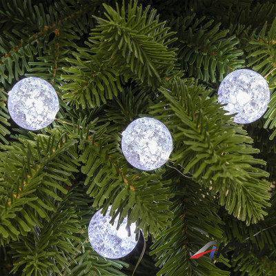 Golyófényfüzér micro-LED 1,35 m hidegfehér