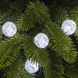 Golyófényfüzér micro-LED 1,35 m hidegfehér home by somogyi