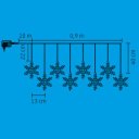 Fényfüggöny hókristály LED 90 cm