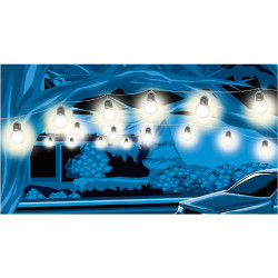 Izzósor körte alakú LED 9,5 m melegfehér