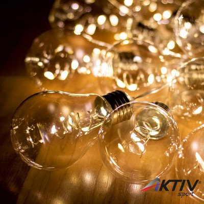 Fényfüzér villanykörte LED 3,5 m melegfehér