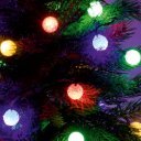 Fényfüzér EVA-gömb LED 6 m színes