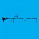 Fényfüzér EVA-gömb LED 6 m színes