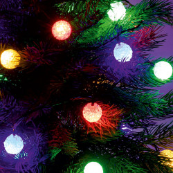 Fényfüzér EVA-gömb LED 6 m színes