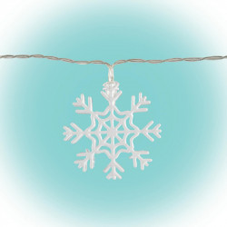 Fényfűzér hókristály fém LED 1,35 m melegfehér