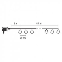Fényüzér fenyő LED 5,7 m melegfehér