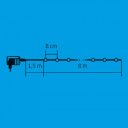 Fényfüzér gömb LED 8 m melegfehér