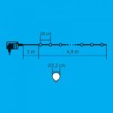 Fényfüzér gömb LED 4,9 m színes