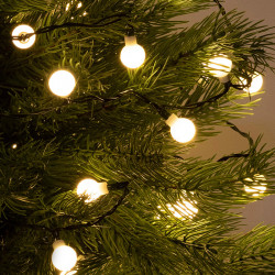 Fényfüzér gömb LED 16 m melegfehér Karácsonyi dekoráció home by somogyi