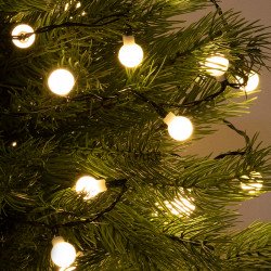 Fényfüzér gömb LED 16 m melegfehér Karácsonyi dekoráció home by somogyi