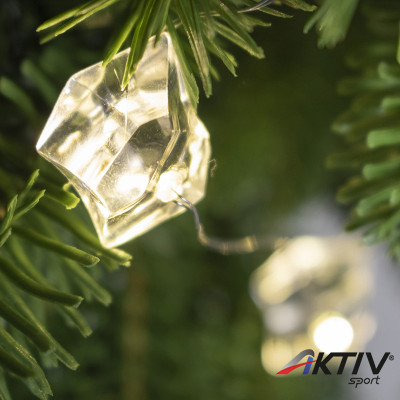 Fényfűzér kristály micro-LED 1,9 m melegfehér