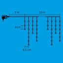 Fényfüggöny jégcsap sziporkázó LED 10 m