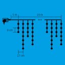 Fényfüggöny jégcsap LED 10 m hidegfehér