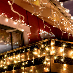 Fényfüggöny jégcsap LED 20 m melegfehér Karácsonyi dekoráció home by somogyi