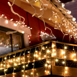 Fényfüggöny jégcsap LED 30 m melegfehér Karácsonyi dekoráció home by somogyi