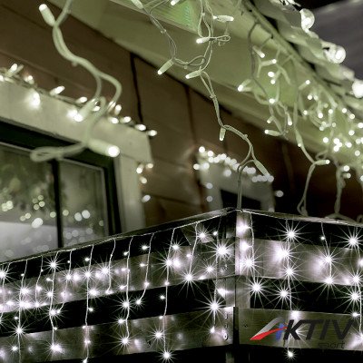 Fényfüggöny jégcsap LED 5 m hidegfehér