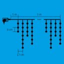 Fényfüggöny jégcsap LED 5 m melegfehér