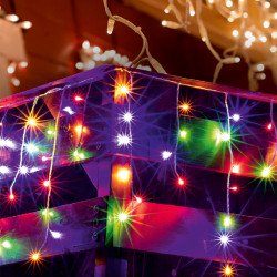 Fényfüggöny jégcsap LED 10 m színes Karácsonyi dekoráció home by somogyi