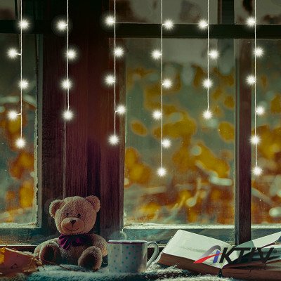 Fényfüggöny jégcsap LED 0,81 m melegfehér