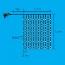 Fényfüggöny LED 1,2 m melegfehér