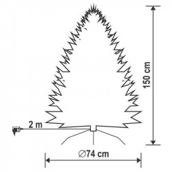 Műfenyő optikai szálas 1,5 m