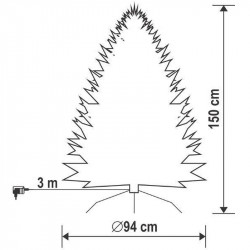 Műfenyő beépített LED világítással 150 cm