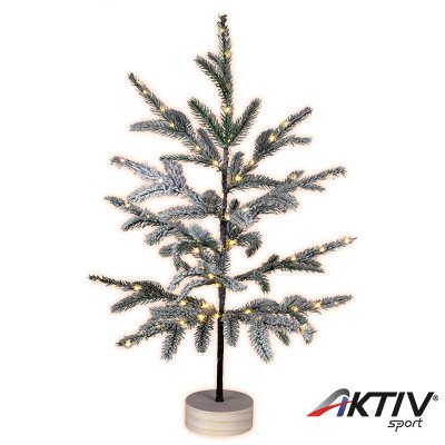 Műfenyő havas asztali dísz LED 0,6 m