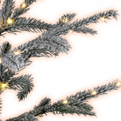 Műfenyő havas asztali dísz LED 0,6 m