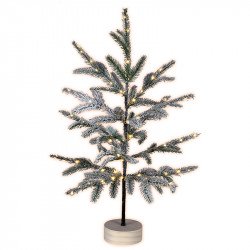 Műfenyő havas asztali dísz LED 0,6 m Karácsonyi dekoráció home by somogyi