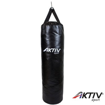 Boxzsák Aktivsport hevederes 100x30 cm fekete