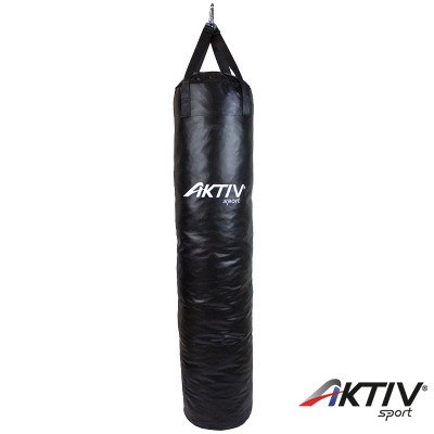 Boxzsák Aktivsport hevederes 150x35 cm fekete