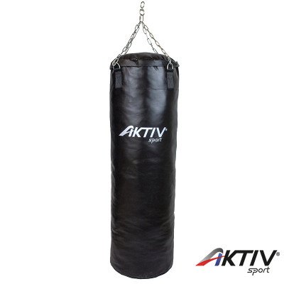 Boxzsák Aktivsport láncos 120x40 cm fekete