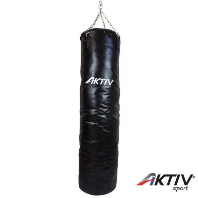Boxzsák Aktivsport láncos 150x40 cm fekete
