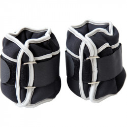 Csomagolás nélküli csukló- és bokasúly Aktivsport 2x2 kg fekete-szürke