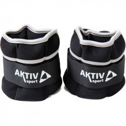 Csomagolás nélküli csukló- és bokasúly Aktivsport 2x2 kg fekete-szürke Fitness Aktivsport