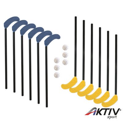Floorball ütő szett Mini Kid 65/75 cm kék-sárga
