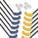 Floorball ütő szett Mini Kid 65/75 cm kék-sárga