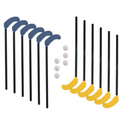 Floorball ütő szett Mini Kid 65/75 cm kék-sárga Sportszer ASport