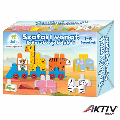 Építőjáték Szafari vonat