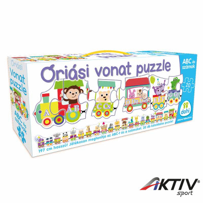 ABC és számok Óriási vonat puzzle