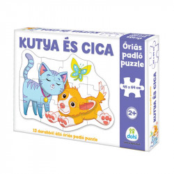 Óriás padló puzzle kutya és cica Puzzle Dohány Toys