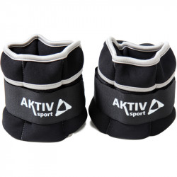 Csomagolás nélküli csukló- és bokasúly Aktivsport 2x1 kg fekete-szürke Fitness Aktivsport