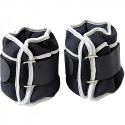 Csomagolás nélküli csukló- és bokasúly Aktivsport 2x1 kg fekete-szürke