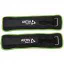 Csomagolás nélküli csukló- és bokasúly Aktivsport 2x2 kg fekete-zöld