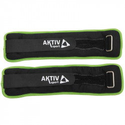 Csomagolás nélküli csukló- és bokasúly Aktivsport 2x2 kg fekete-zöld