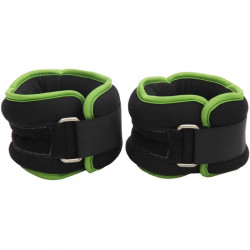Csomagolás nélküli csukló- és bokasúly Aktivsport 2x2 kg fekete-zöld