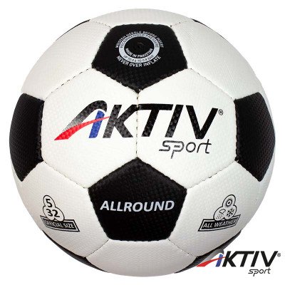 Futball labda Aktivsport ALLROUND méret: 5 fehér-fekete