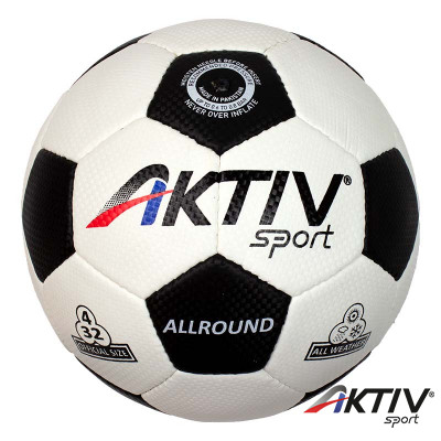 Futball labda Aktivsport ALLROUND méret: 4 fehér-fekete