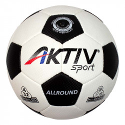 Futball labda Aktivsport ALLROUND méret: 4 fehér-fekete Sportszer Aktivsport